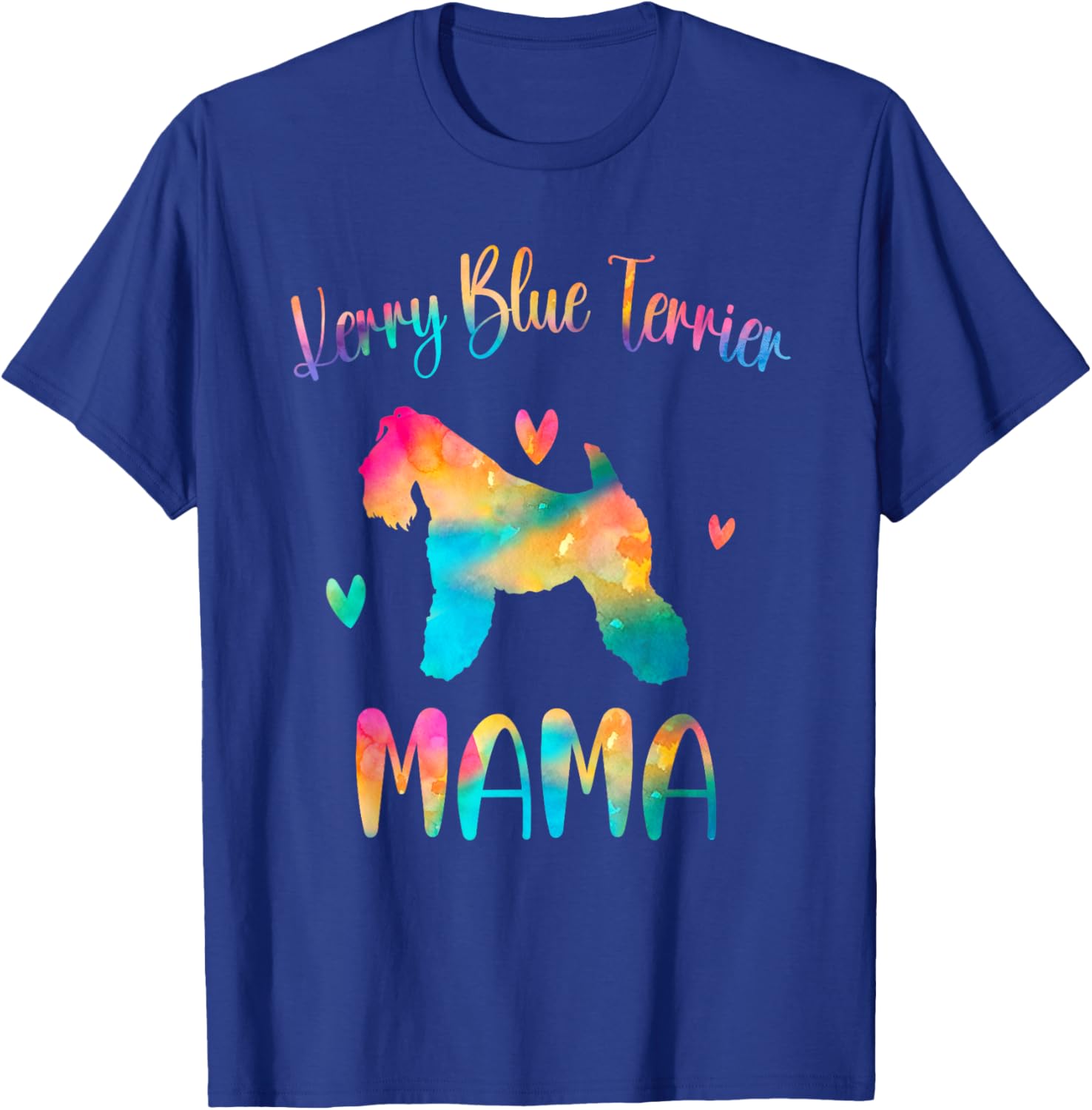 Kerry Blue Terrier Mama Colorful Kerry Blue Terrier Dog Mom Men Women Girls Kids T-Shirt - T-Shirt | Royal