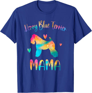 Kerry Blue Terrier Mama Colorful Kerry Blue Terrier Dog Mom Men Women Girls Kids T-Shirt - T-Shirt | Royal