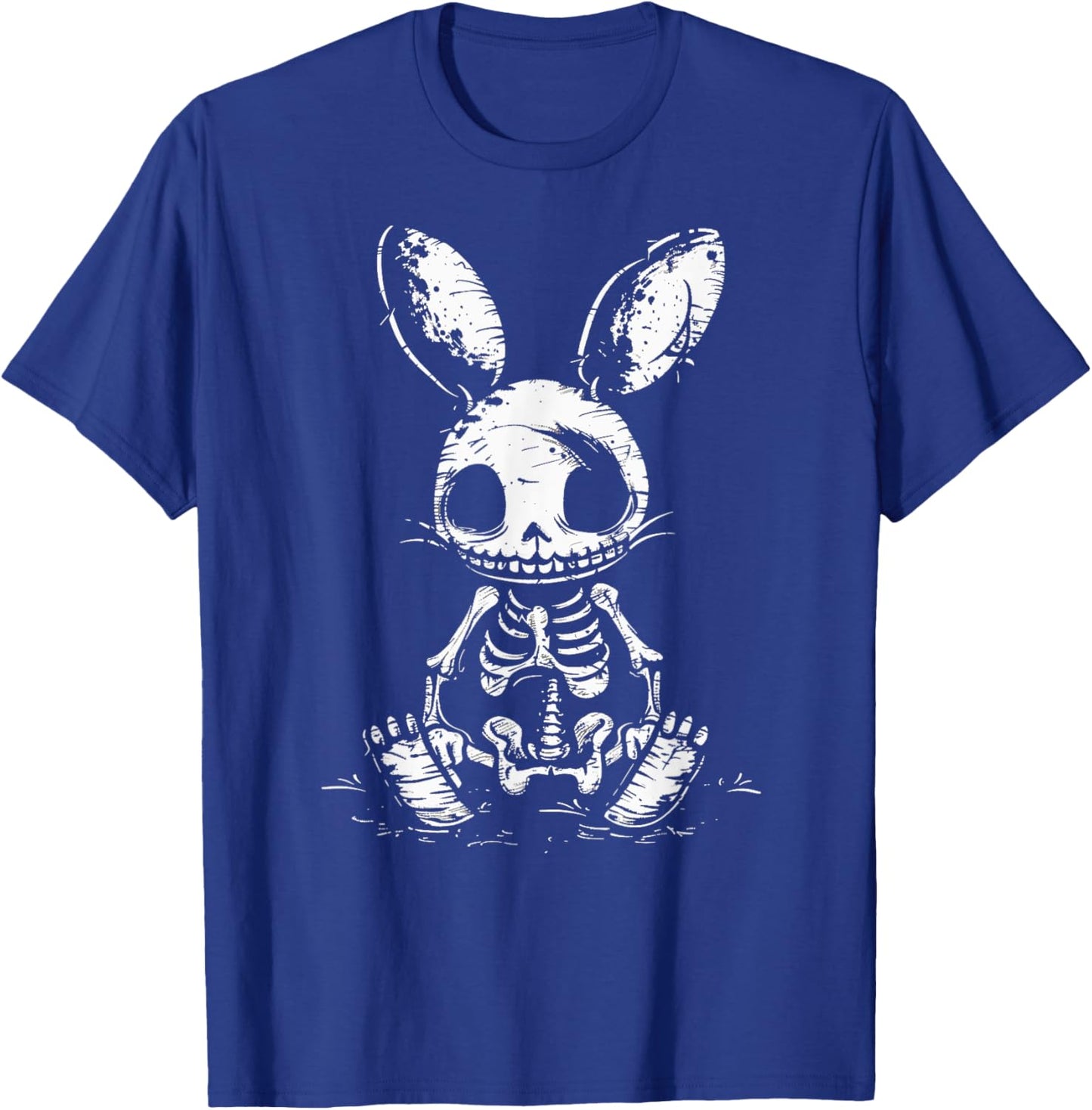 Skeleton Bunny Rabbit Skull Alt Goth Grunge Horror Aesthetic T-Shirt - T-Shirt | Royal