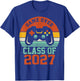 Game Over Class Of 2027 Shirt Student Senior 2027 Graduation T-Shirt - T-Shirt | Royal