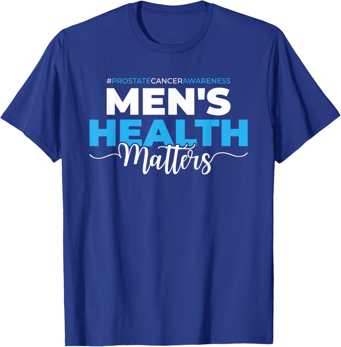 Prostate Cancer Awareness Month - Light Blue Ribbon T-Shirt - T-Shirt | Royal