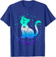 New Blue Gay Male MLM Pride Flag, Astrology Cat T-Shirt - T-Shirt | Royal