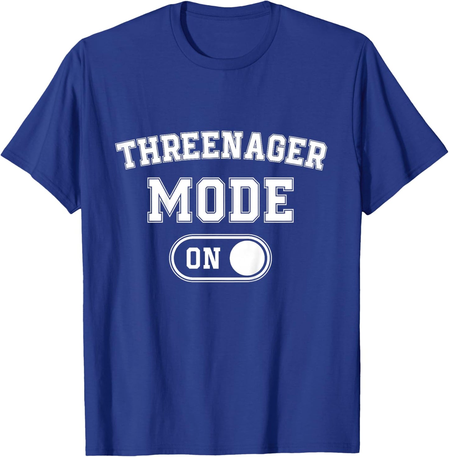 Threenager Mode On 3Rd Birthday Gifts Third Bday 3 Years Old T-Shirt - T-Shirt | Royal