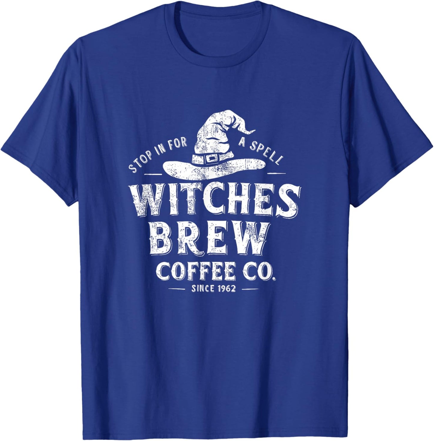 Witches Brew Vintage Coffee Halloween Coffee Costume T-Shirt - T-Shirt | Royal