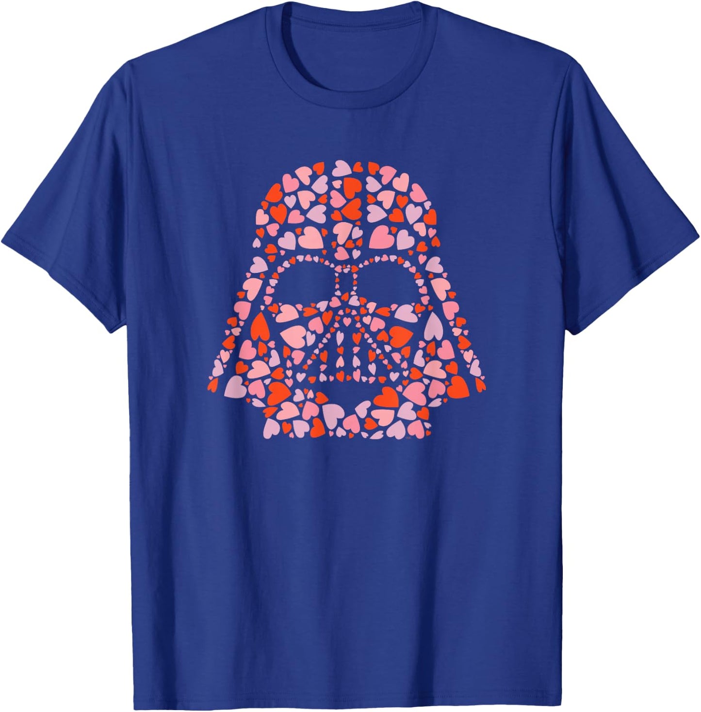 Star Wars Valentine’s Day Darth Vader Helmet Love Hearts T-Shirt - T-Shirt | Royal