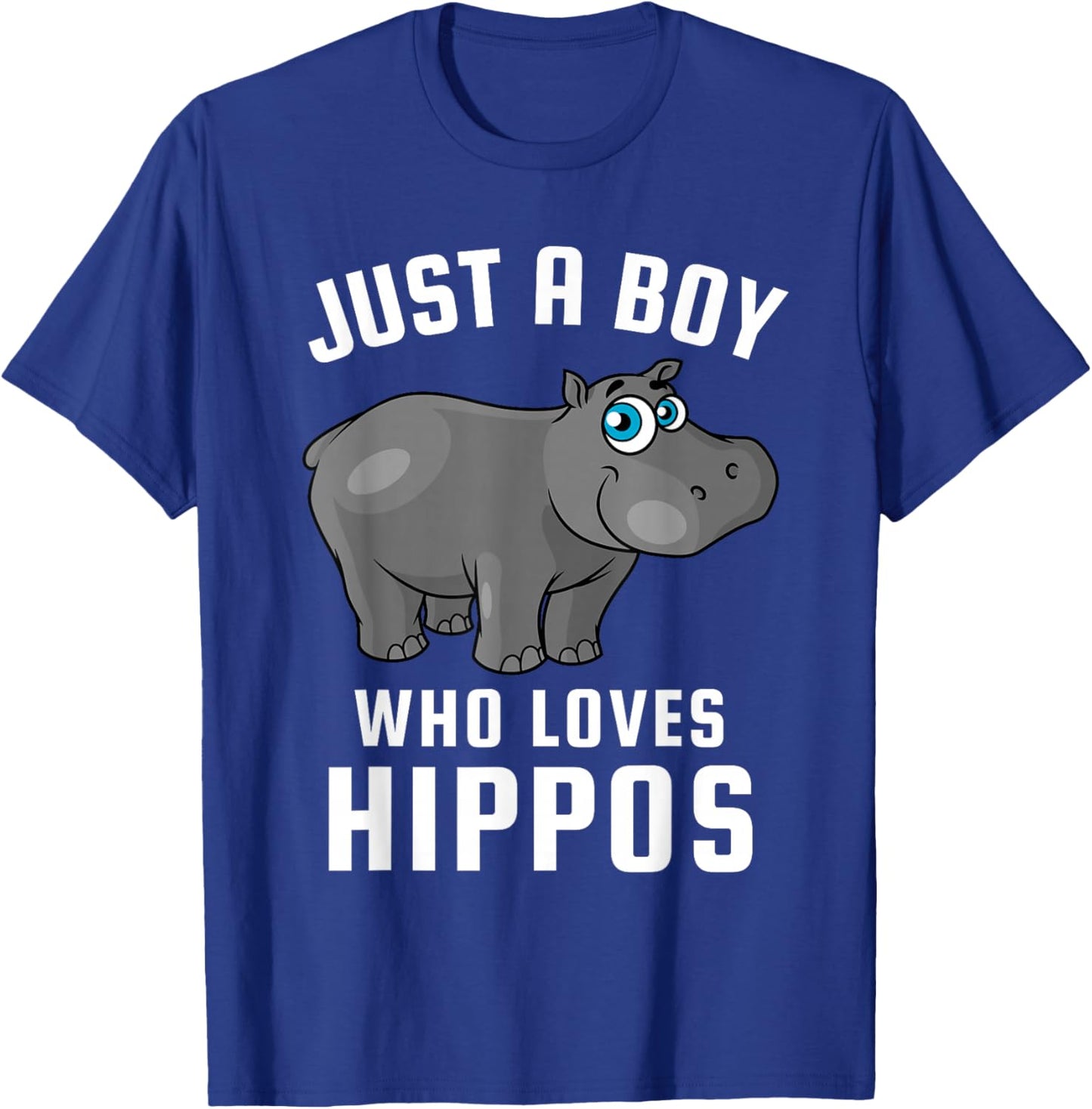 Just a Boy Who Loves Hippos T-Shirt - T-Shirt | Royal