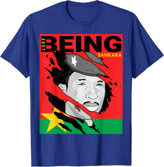 Just Being Thomas Sankara Burkina Faso Flag T-Shirt - T-Shirt | Royal