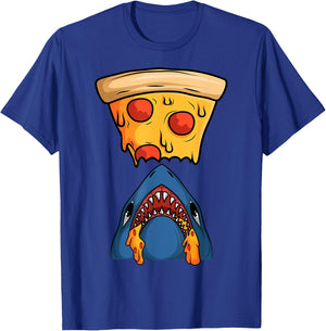 Cool Pizza Round Pizzetta Lover Shark Fan Pizzaiolo Pizzeria T-Shirt - T-Shirt | Royal