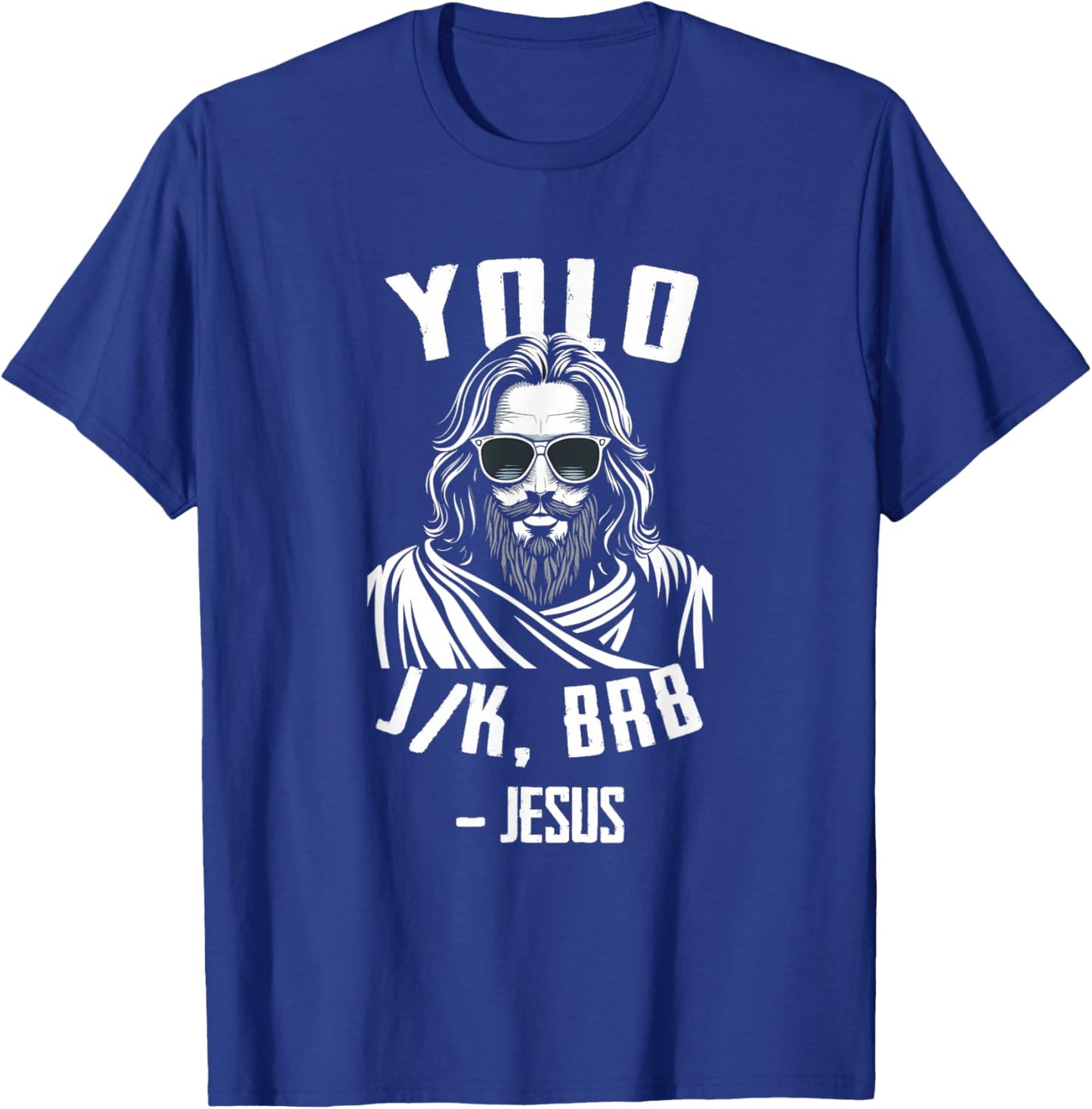 Yolo Jk Brb Funny Easter Day Vintage T-Shirt - T-Shirt | Royal