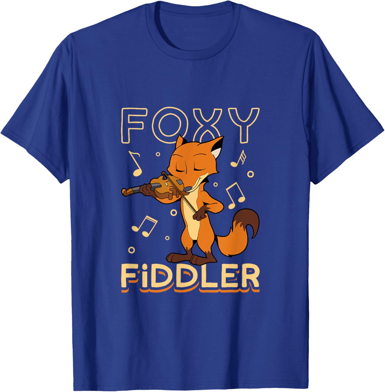 Foxy fiddler - fox on the fiddle T-Shirt - T-Shirt | Royal