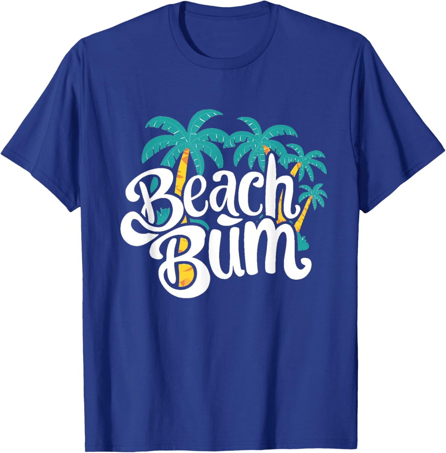 Beach Bum Summer Sandy Ocean Vibes and Waves Surfing T-Shirt - T-Shirt | Royal