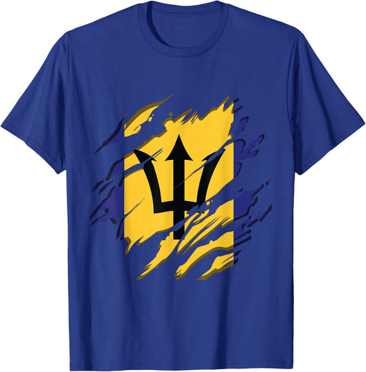 Flag Identity Pride Heritage Barbados T-Shirt - T-Shirt | Royal