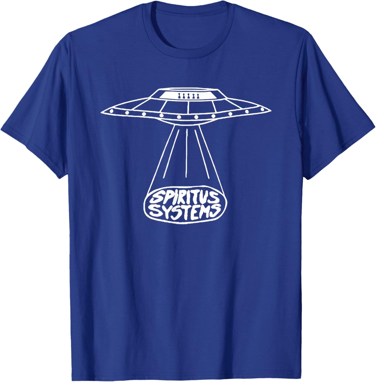 Spiritus Systems Uab Glow - Black, -Adults, Short Sleeve, Cotton 60% Polyester 40%, Small, Glowing UFO Pattern, Christmas Occasion T-Shirt - T-Shirt | Royal