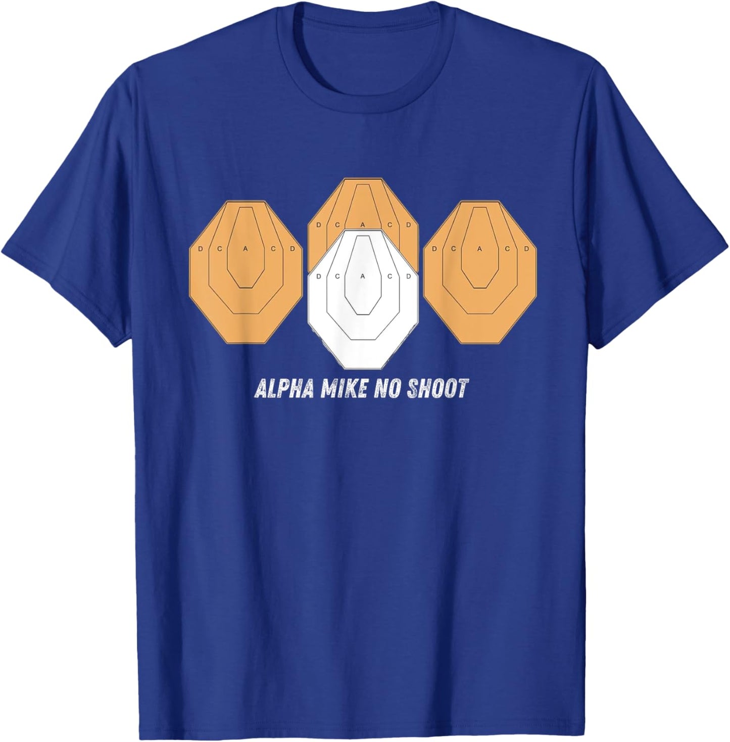 IPSC USPSA Target Alpha Mike No Shoot Competiton T-Shirt - T-Shirt | Royal