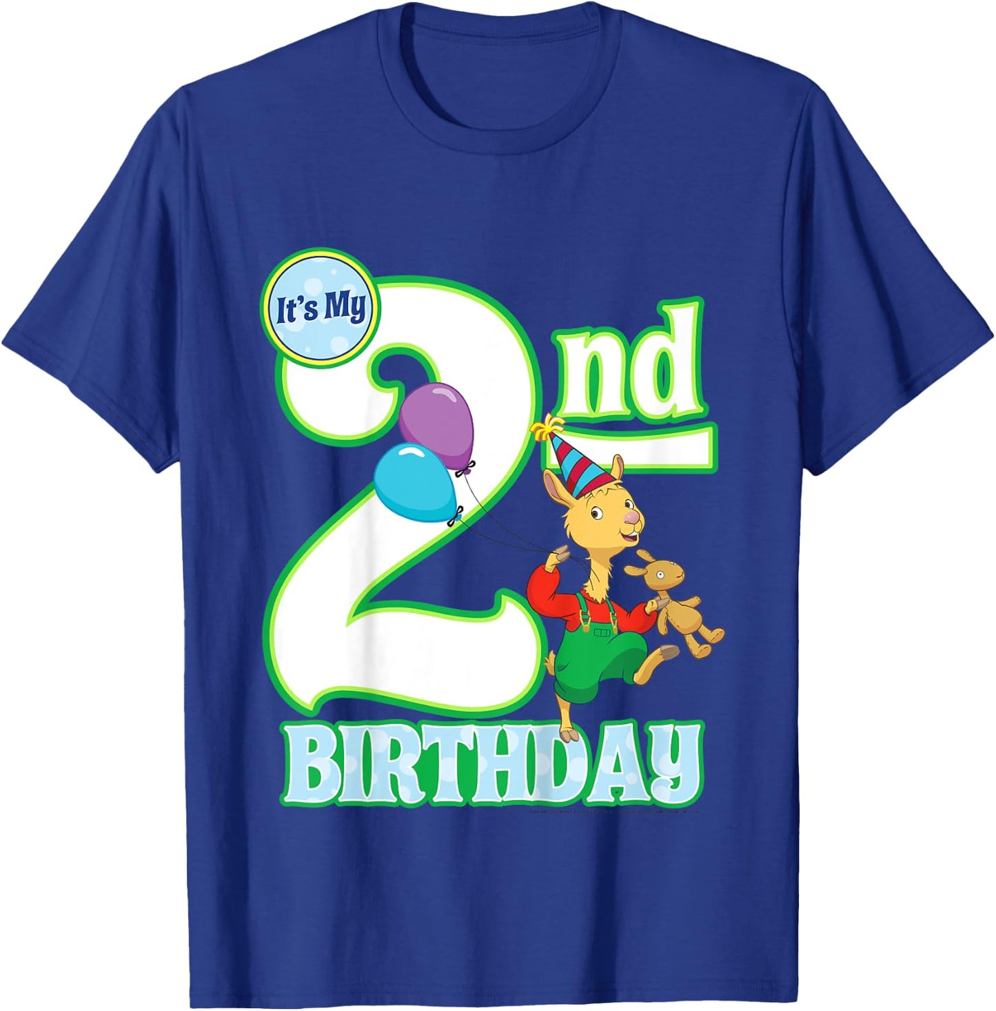 Kids Children's Second Birthday Official Llama Llama Shirt T-Shirt - T-Shirt | Royal