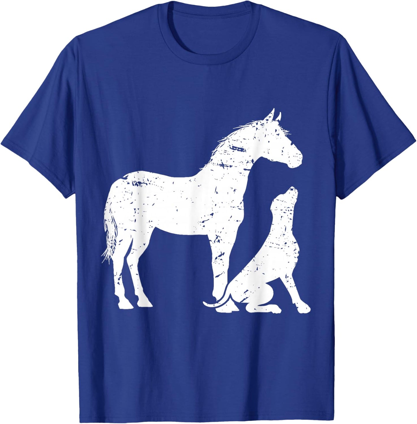 Horse and Dog Motif and Men. Horse Dog Lover Small T-Shirt - T-Shirt | Royal