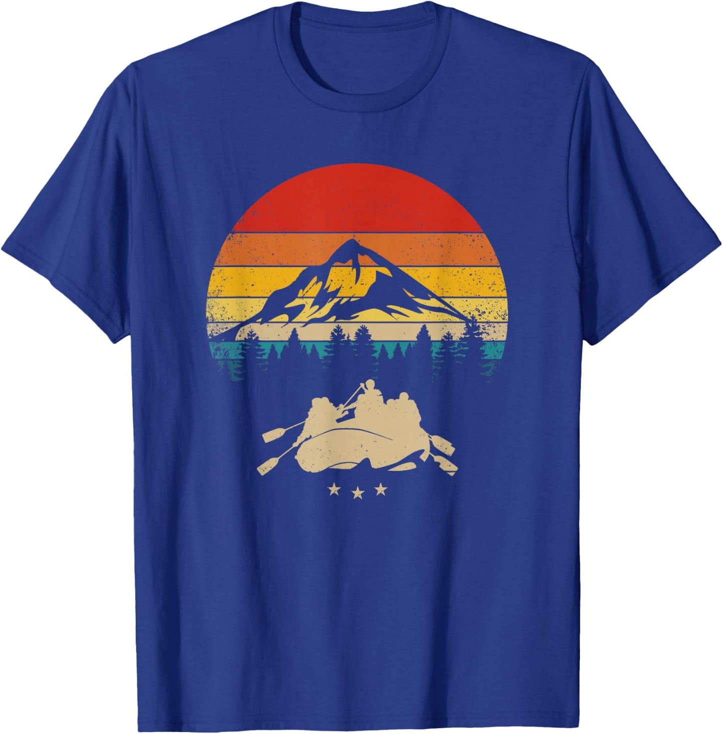 Whitewater Rafting - Vintage Rafter T-Shirt - T-Shirt | Royal