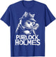 Purrlock Holmes Cat Detective - Mystery Fun Inspector T-Shirt - T-Shirt | Royal
