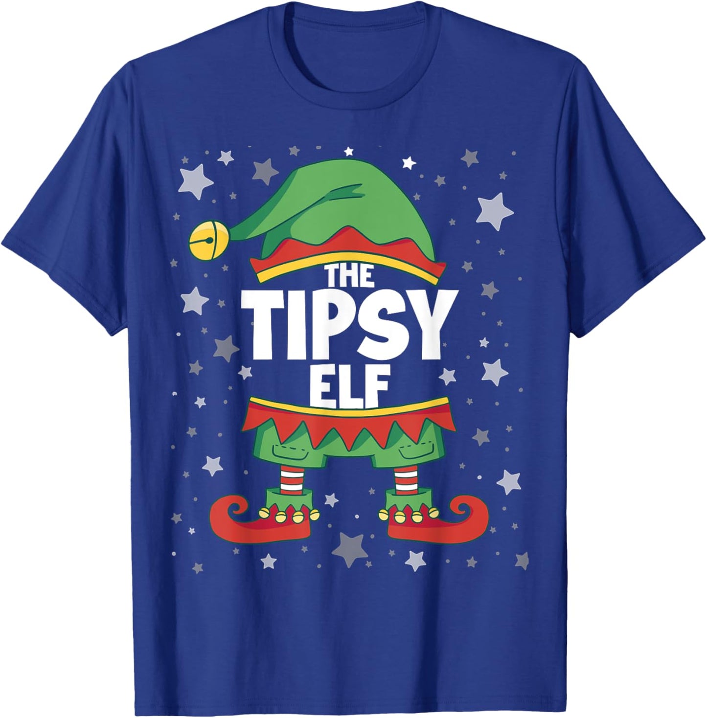 Elf Matching Family Funny Christmas Shirts Tipsy Elf T-Shirt - T-Shirt | Royal