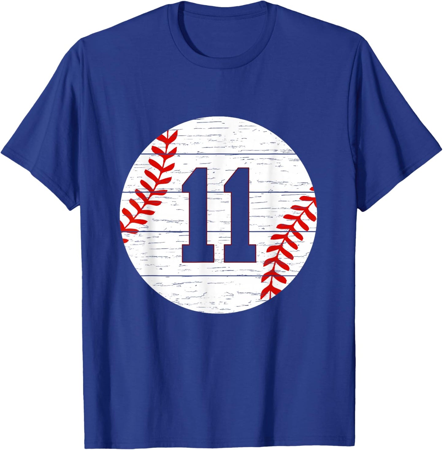 Baseball Number #11 Ball Vintage for Baseball Players Gift T-Shirt - T-Shirt | Royal