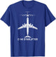 C-141 Starlifter Military Airlifter Plane Silhouette T-Shirt - T-Shirt | Royal