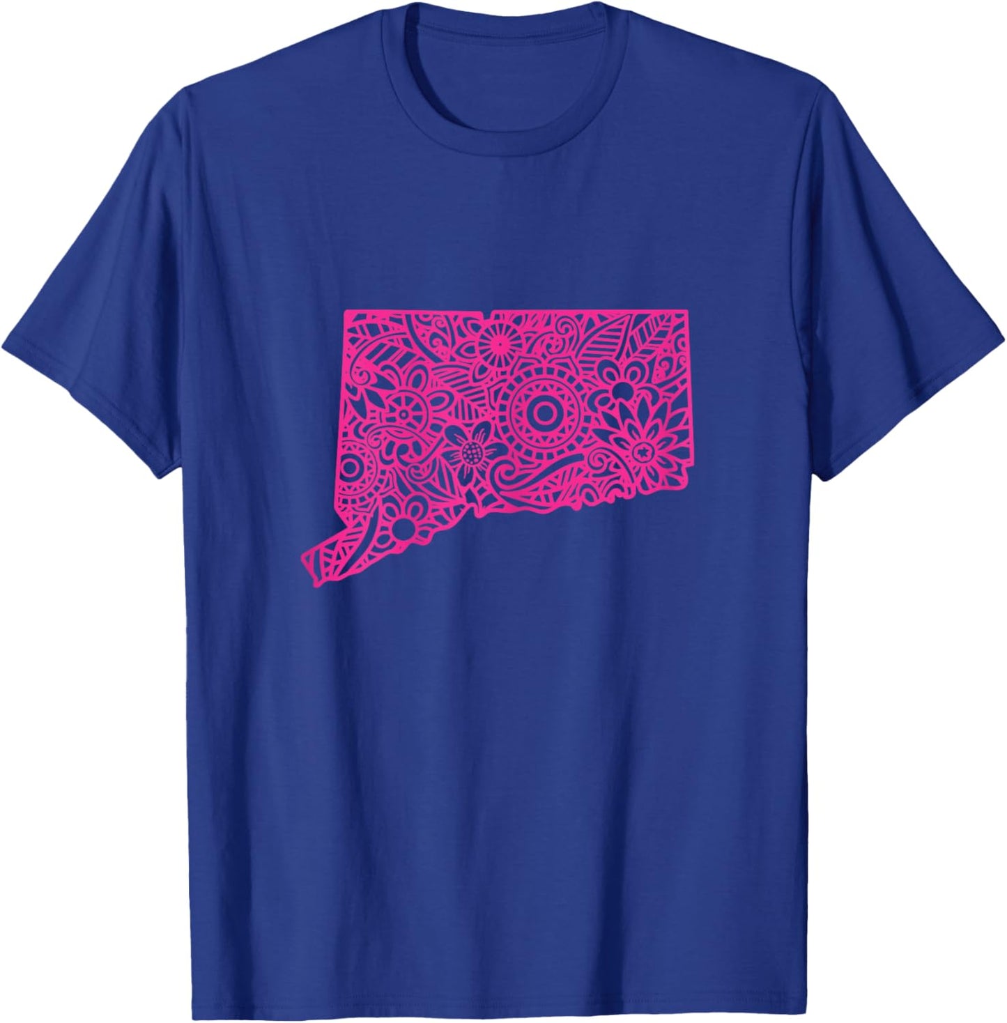 Connecticut Cute Connecticut Mandala Connecticut T-Shirt - T-Shirt | Royal