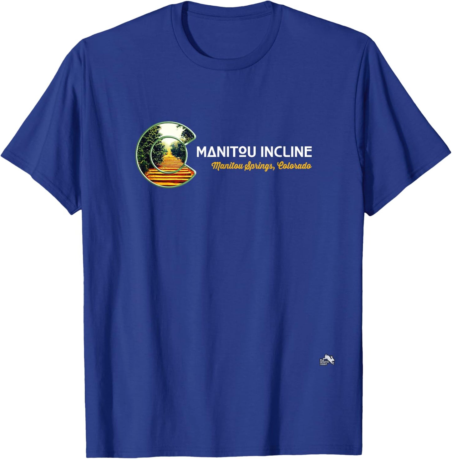 Manitou Springs Incline Colorado State Flag C Logo T-Shirt - T-Shirt | Royal
