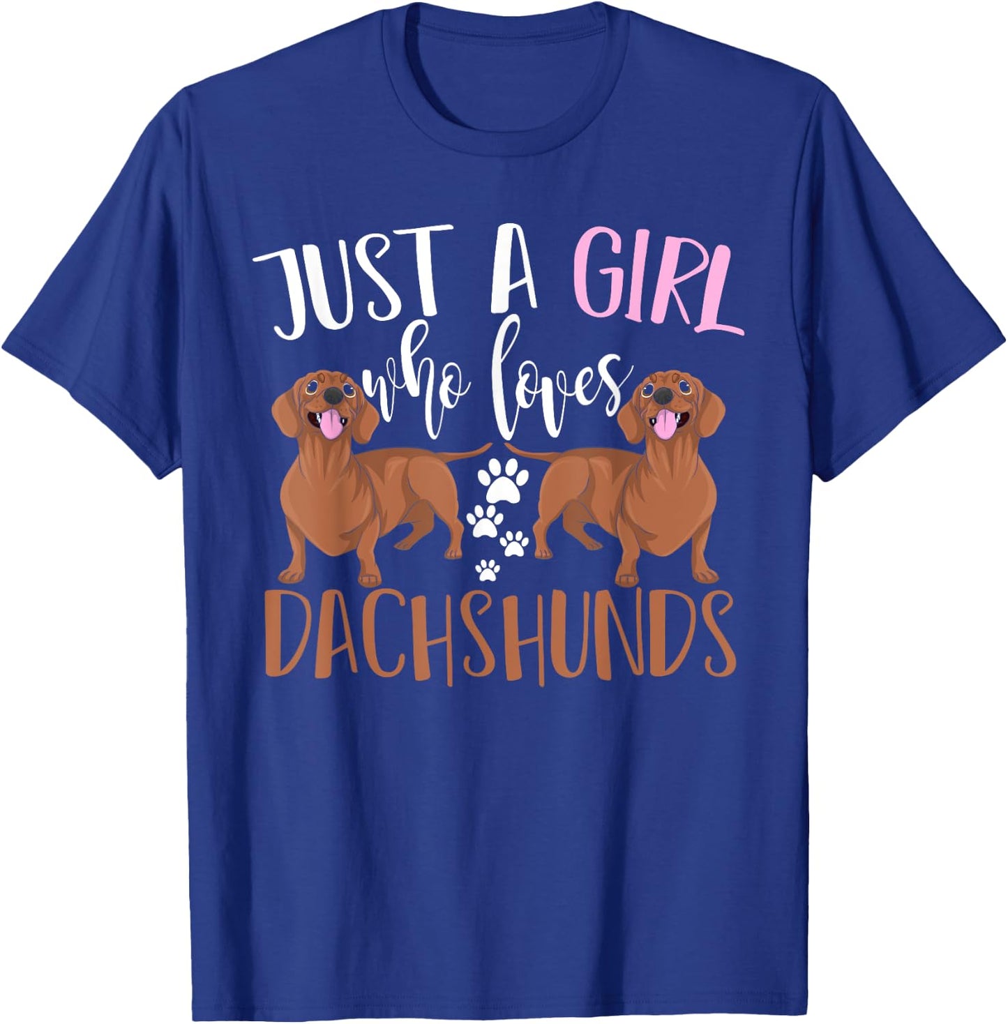 Funny Wiener Animal Dog Lover Women Girls Gift Dachshund T-Shirt - T-Shirt | Royal