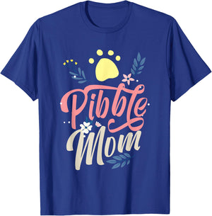 Pitbull Pibble Mom Paw Print Gift T-Shirt - T-Shirt | Royal