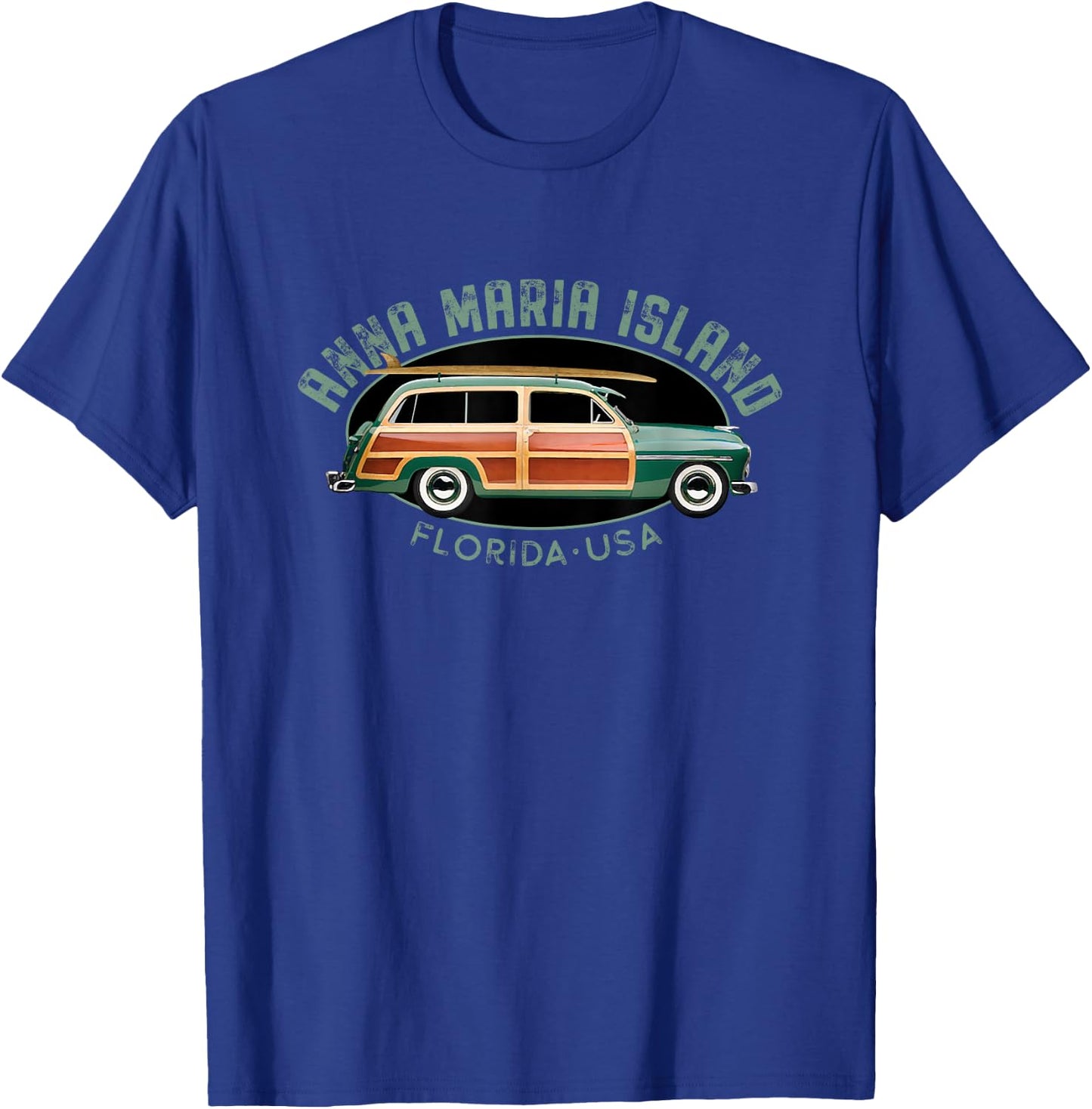 Anna Maria Island Florida vintage surfing T-Shirt - T-Shirt | Royal