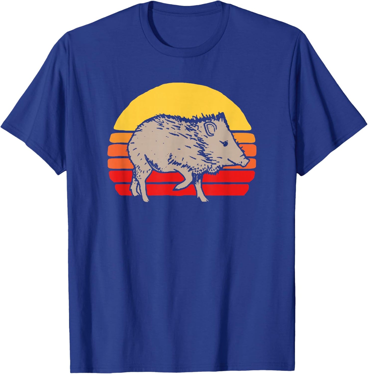 Javelina Vintage Retro 80s Sunset Cute Funny Arizona T-Shirt - T-Shirt | Royal