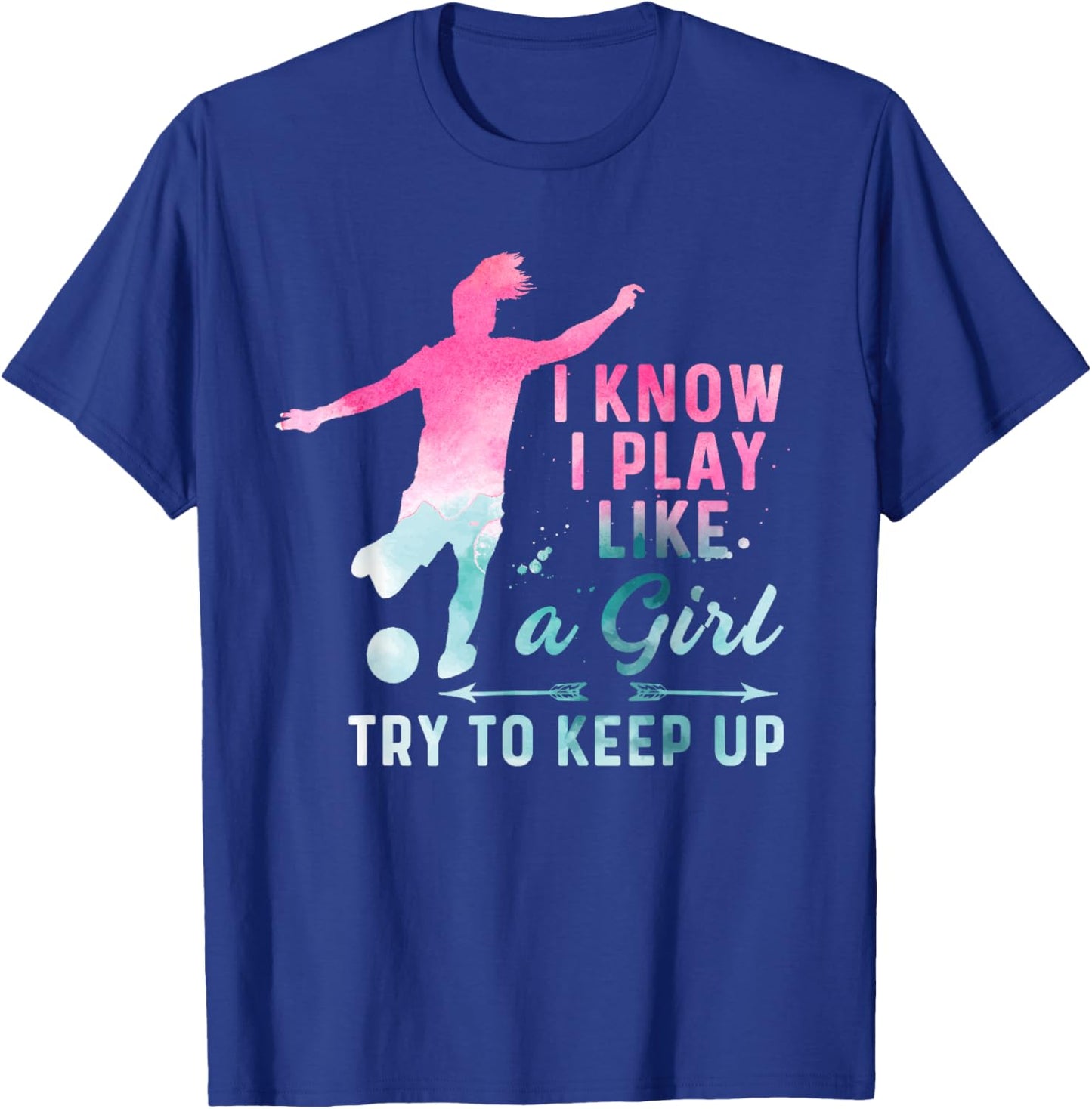 Girl Soccer Player Gifts Team Cleats Mom Goalie Captain T-Shirt - T-Shirt | Royal