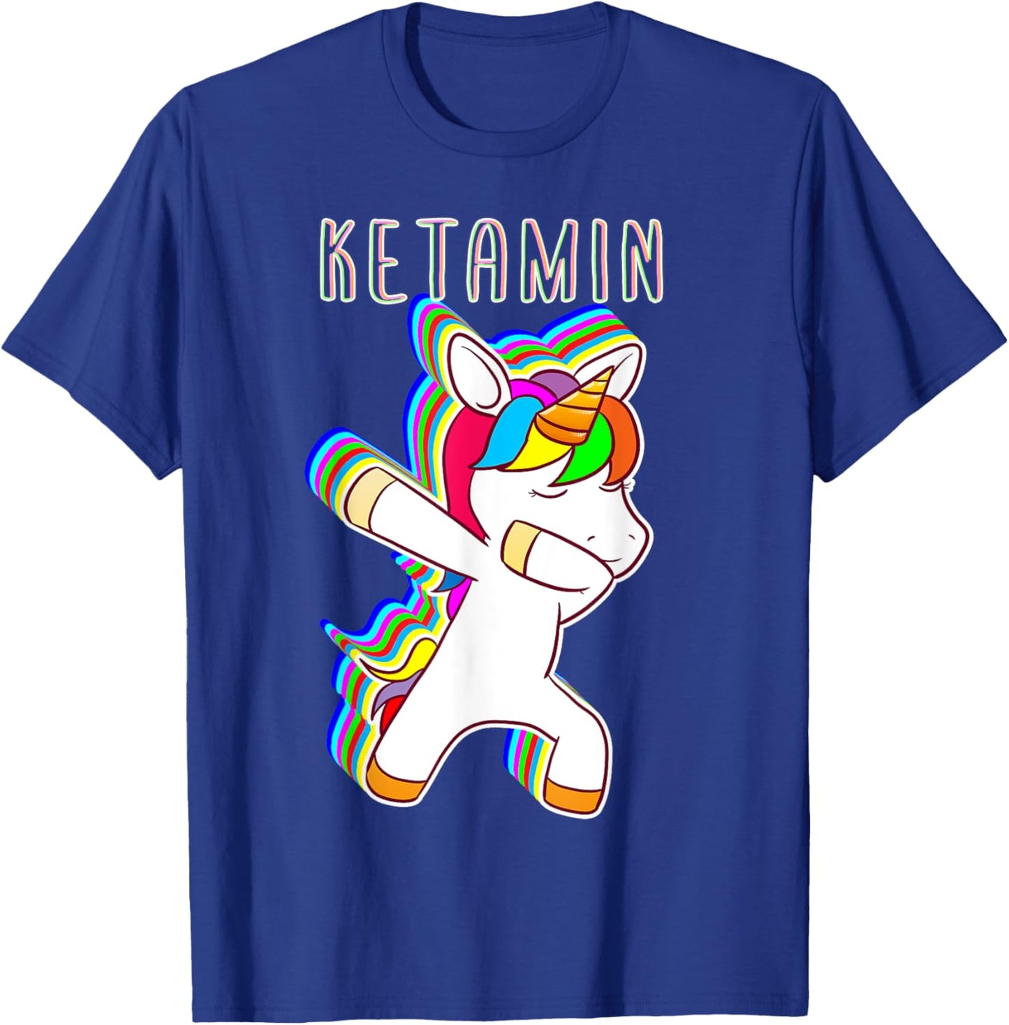Ketamin Dabbing Unicorn Keta Unicorn Techno Rave T-Shirt - T-Shirt | Royal