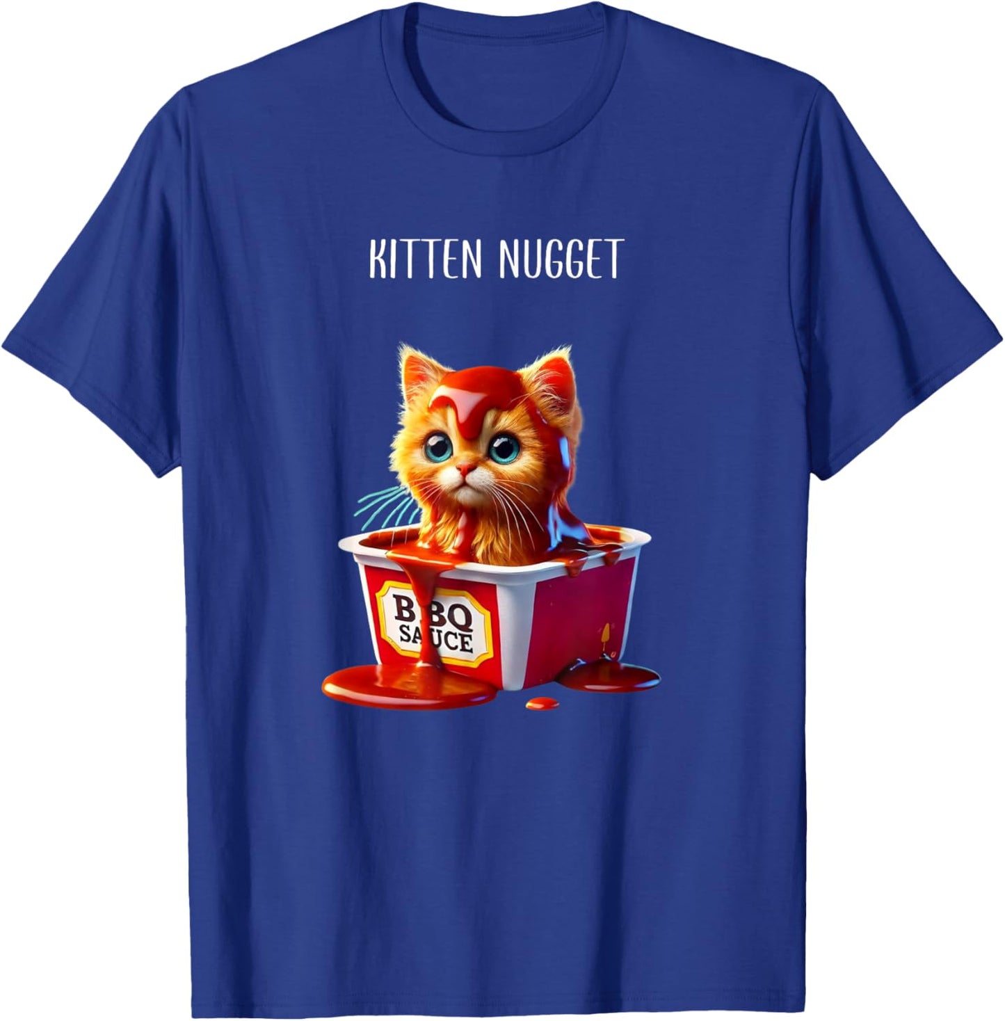 Kitten Nuggets Cat Lover Gift Food Pun Chicken Nuggets Women Kids T-Shirt - T-Shirt | Royal