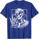 Skeleton Rock Hand Halloween Costume Rocker Cool Rock Music T-Shirt - T-Shirt | Royal