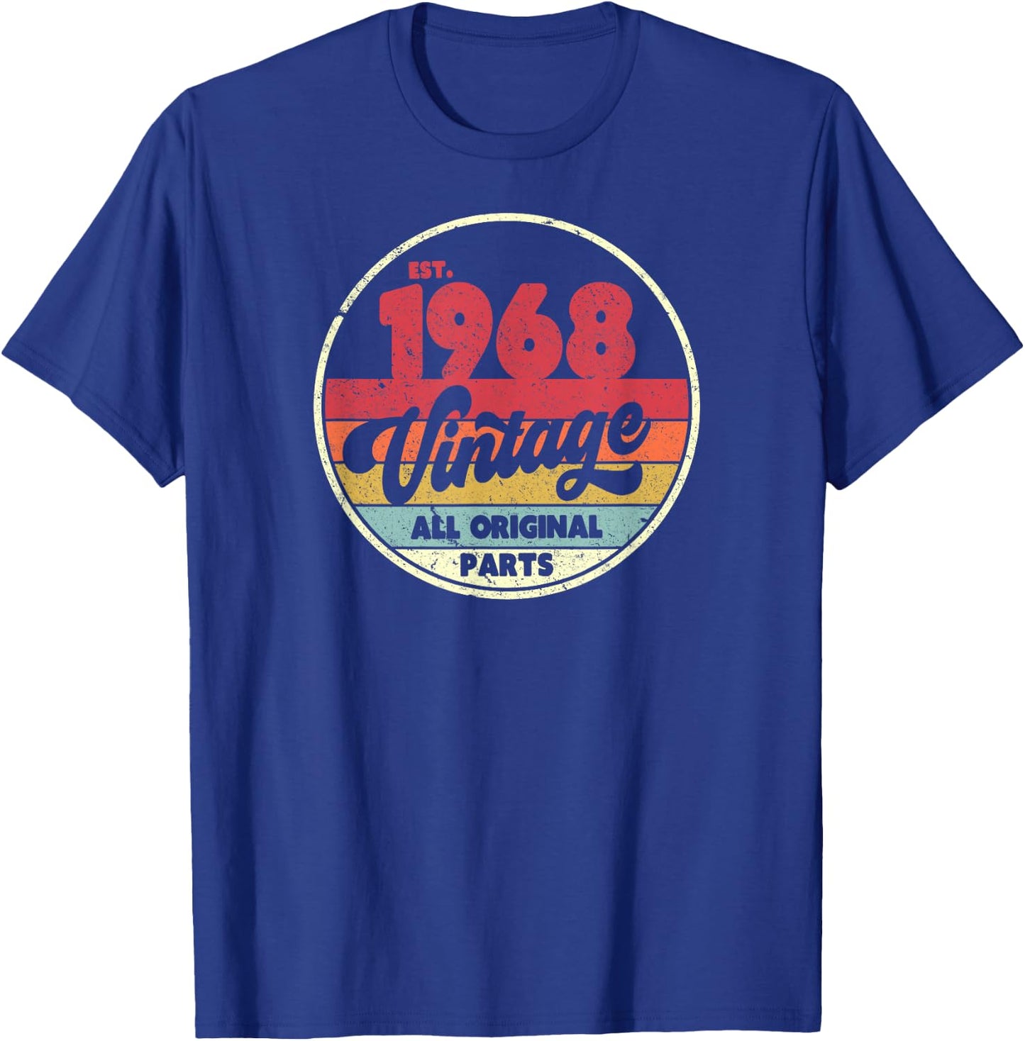 1968 Vintage Shirt, Birthday Gift . Retro Style T-Shirt - T-Shirt | Royal