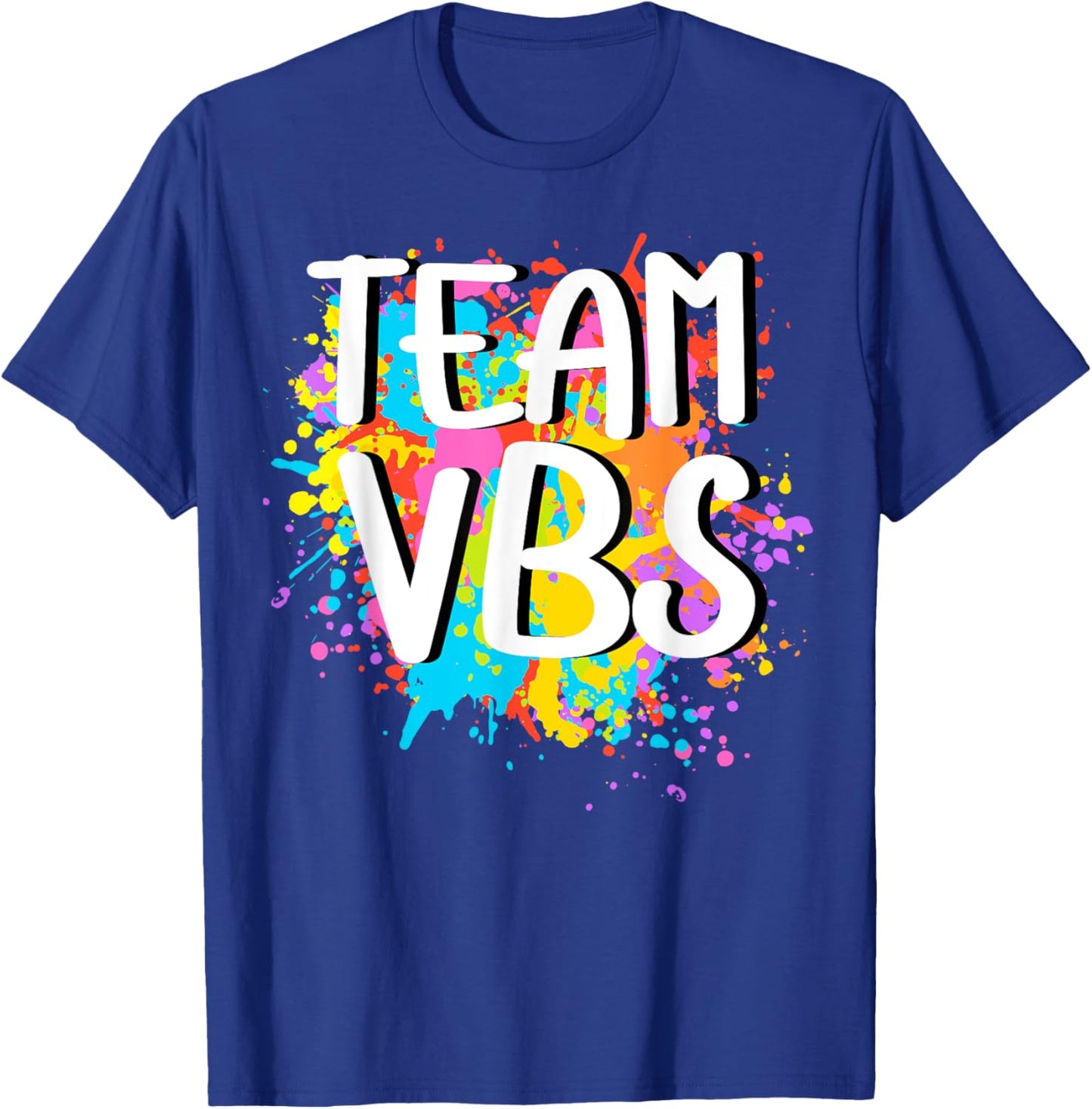 Team VBS Vacation Bible School I Love Paint Splatter Artist T-Shirt - T-Shirt | Royal