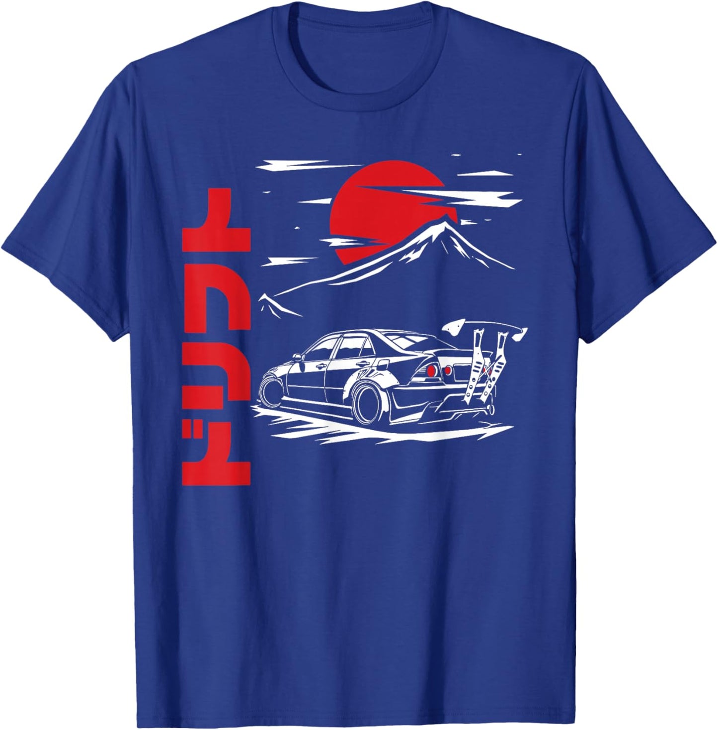 JDM Tokyo Japan Drift Race Car Tuning Retro Vintage Graphic T-Shirt - T-Shirt | Royal