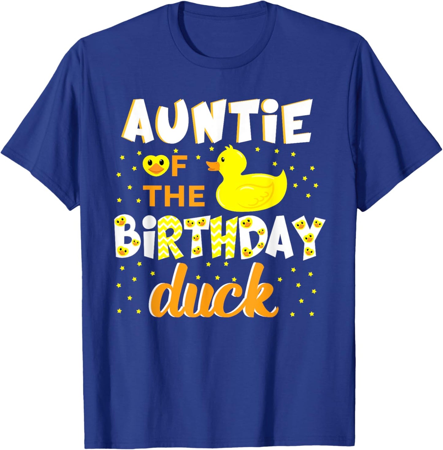 Auntie Of The Birthday Duck Yellow Duck Birthday Fun T-Shirt - T-Shirt | Royal