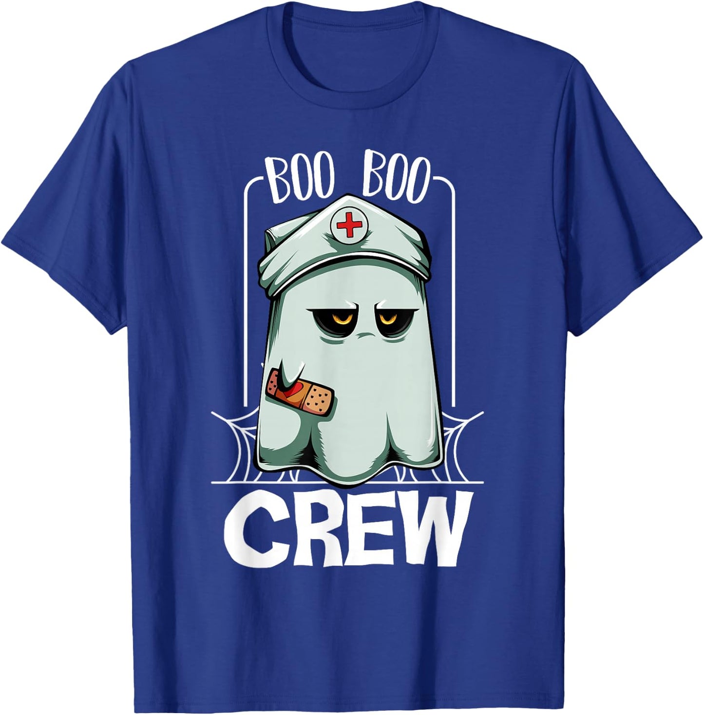 Boo Boo Crew Ghost Nurse Hospital Halloween T-Shirt - T-Shirt | Royal