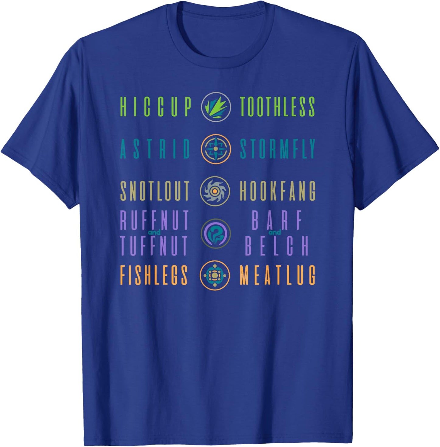 How to Train Your Dragon Shirt with 3 Dragon Names T-Shirt - T-Shirt | Royal