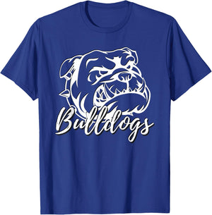 Bulldogs School Sports Fan Team Spirit T-Shirt - T-Shirt | Royal