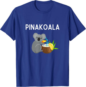 Pinakoala Shirt Funny Pina Colada Koala Pun Pinakoala T-Shirt - T-Shirt | Royal