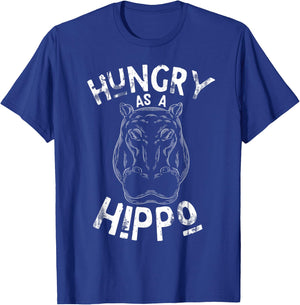 Hungry As A Hippo T-Shirt - T-Shirt | Royal