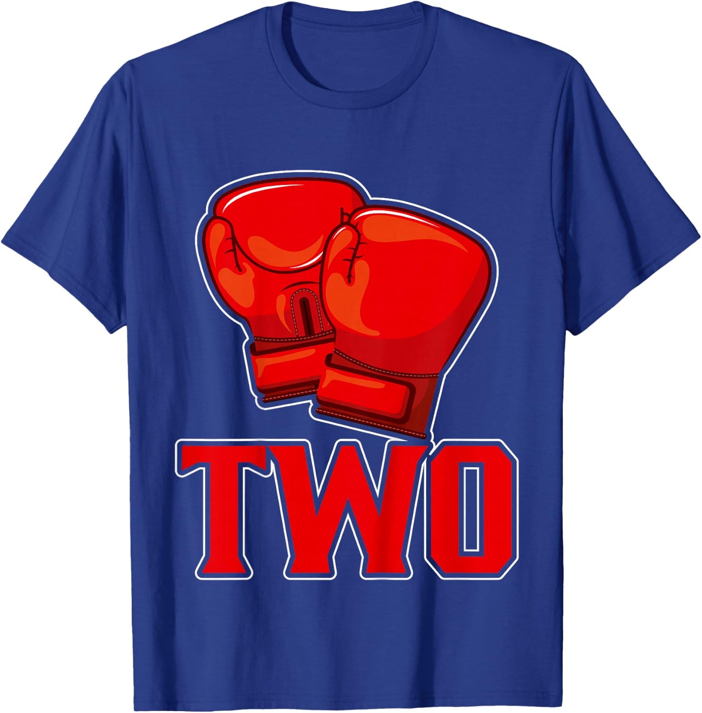 Kids Boxing 2nd Birthday Two Years Old Birthday Party Kids T-Shirt - T-Shirt | Royal