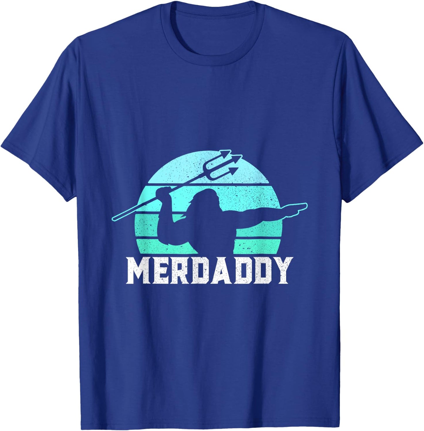 Merdaddy Security Merman Mermaid Daddy Fish Father's Day T-Shirt - T-Shirt | Royal
