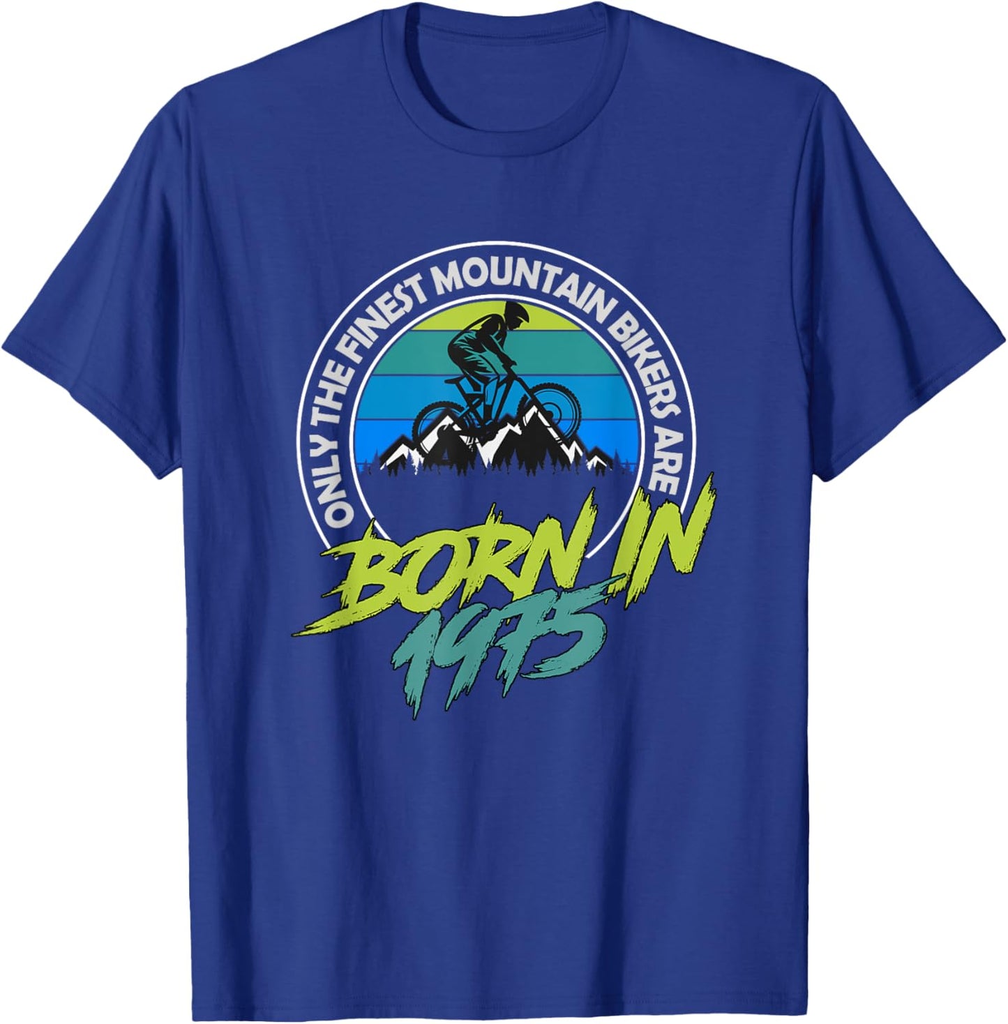 50 Year Old MTB Born in 1974 50th Birthday Mountain Biker T-Shirt - T-Shirt | Royal