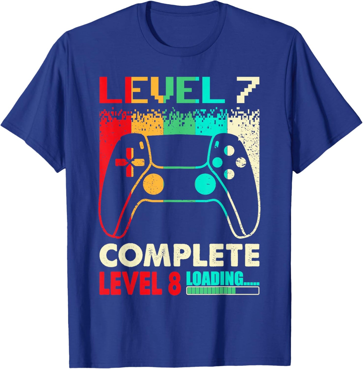 Level 7 Complete Level 8 Loading 7 Years Wedding Anniversary T-Shirt - T-Shirt | Royal