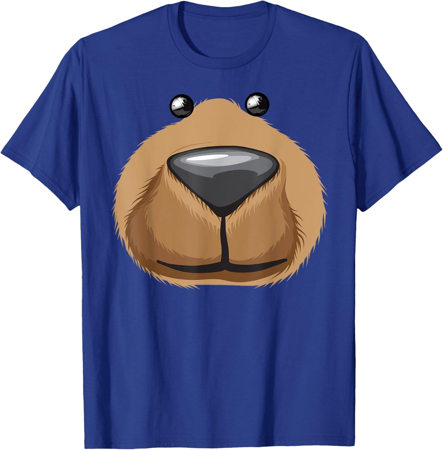 Cute Bear Face Costume Funny Halloween Teddy DIY Gift Small T-Shirt - T-Shirt | Royal
