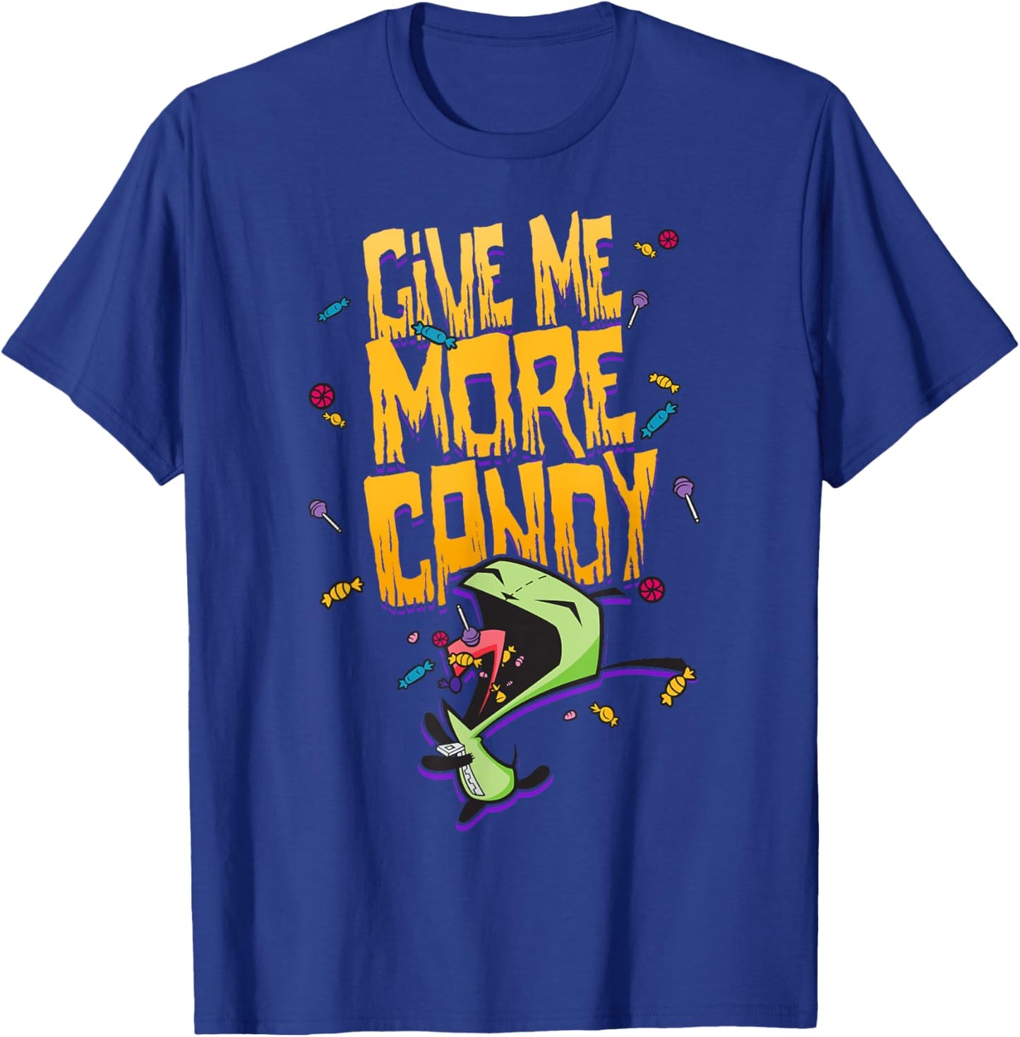 Invader Zim Halloween Gir Give Me More Candy Poster T-Shirt - T-Shirt | Royal